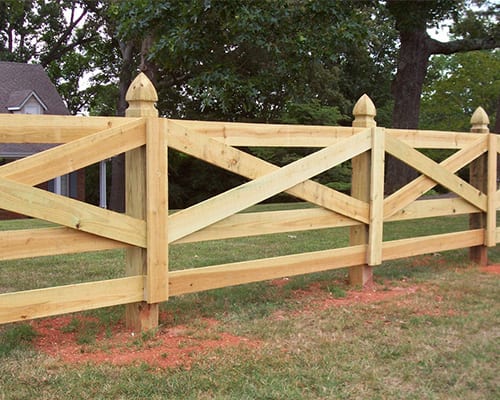 Decorative Ranch Rail Fence